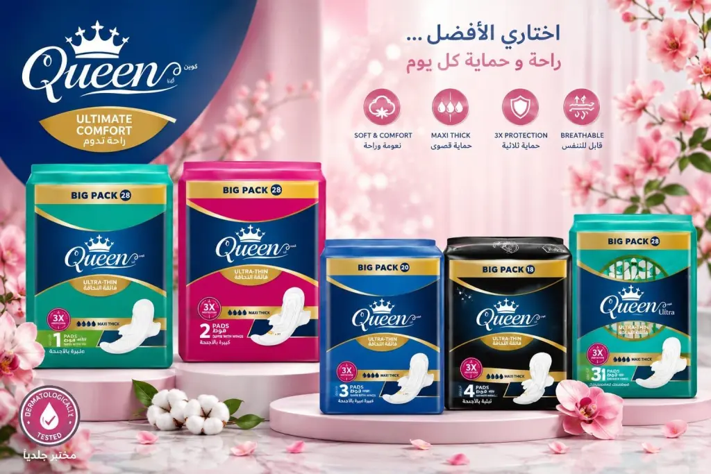 Queen ultra-thin sanitary pads range